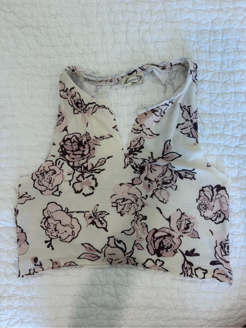 Joyfolie Naima Tank in Cream Boho Floral